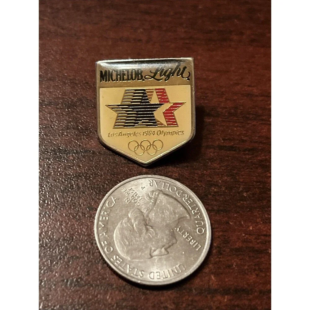 1984 Los Angeles Olympics Michelob Light‎ Beer Team USA Lapel Hat Pin